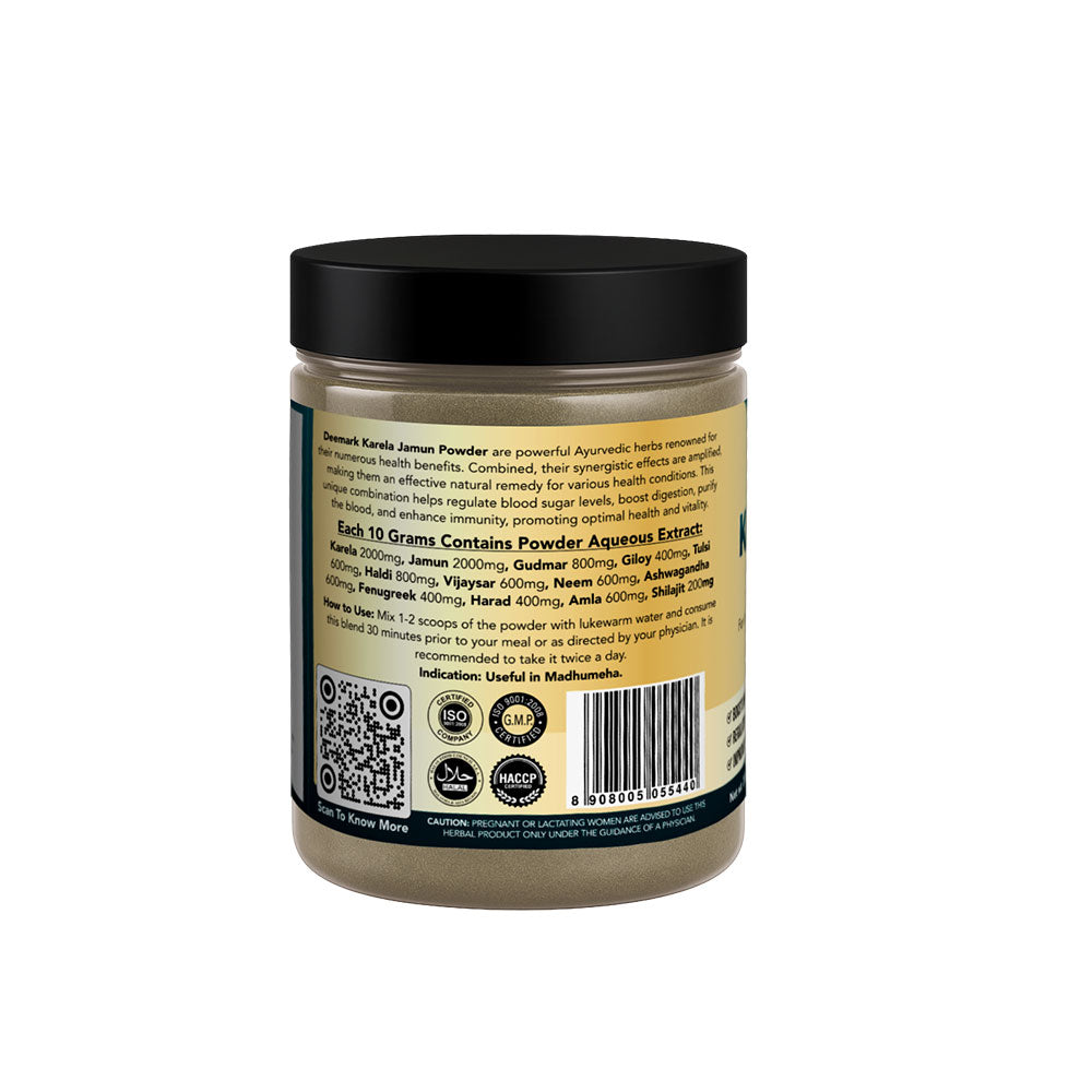 Deemark Karela Jamun Powder - Ayurvedic Powder for Sugar Control