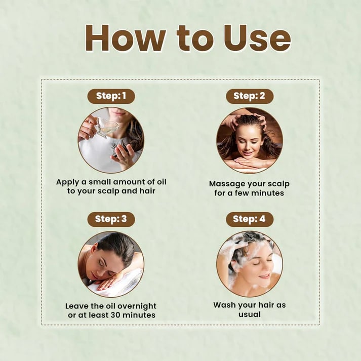 Herbal Hair Oil to Control Dandruff & Hair Fall