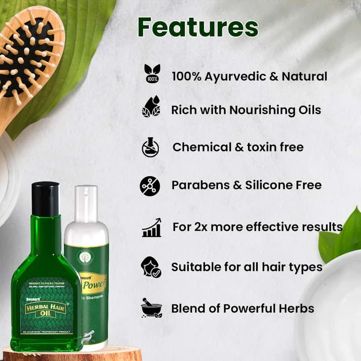 Kesh Power Ayurvedic Shampoo & Herbal Hair Oil for Healthy Hair