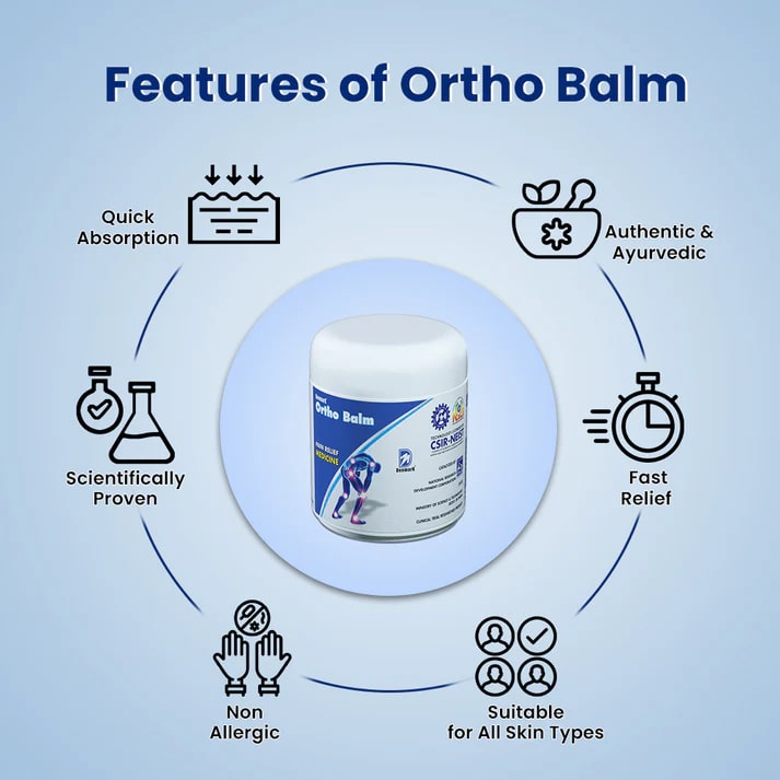 Ortho Balm - Ayurvedic Pain Balm for Muscle and Joint pain (Pack of 10)