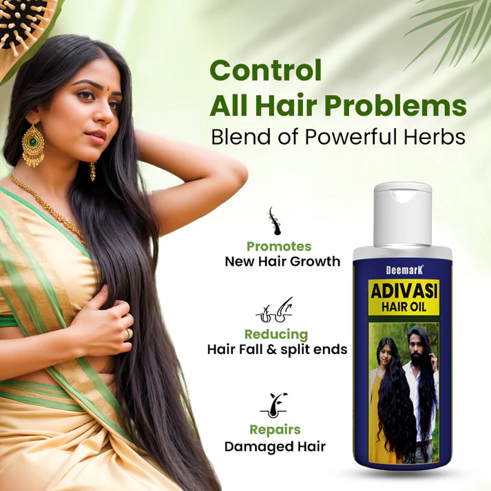 Adivasi Herbal Hair Oil for Hair Growth & Hair fall Control