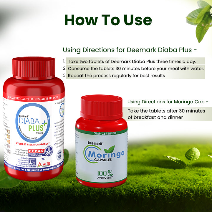 Diaba Plus with Moringa Capsules- Ayurvedic Solution to Manage your Diabetes