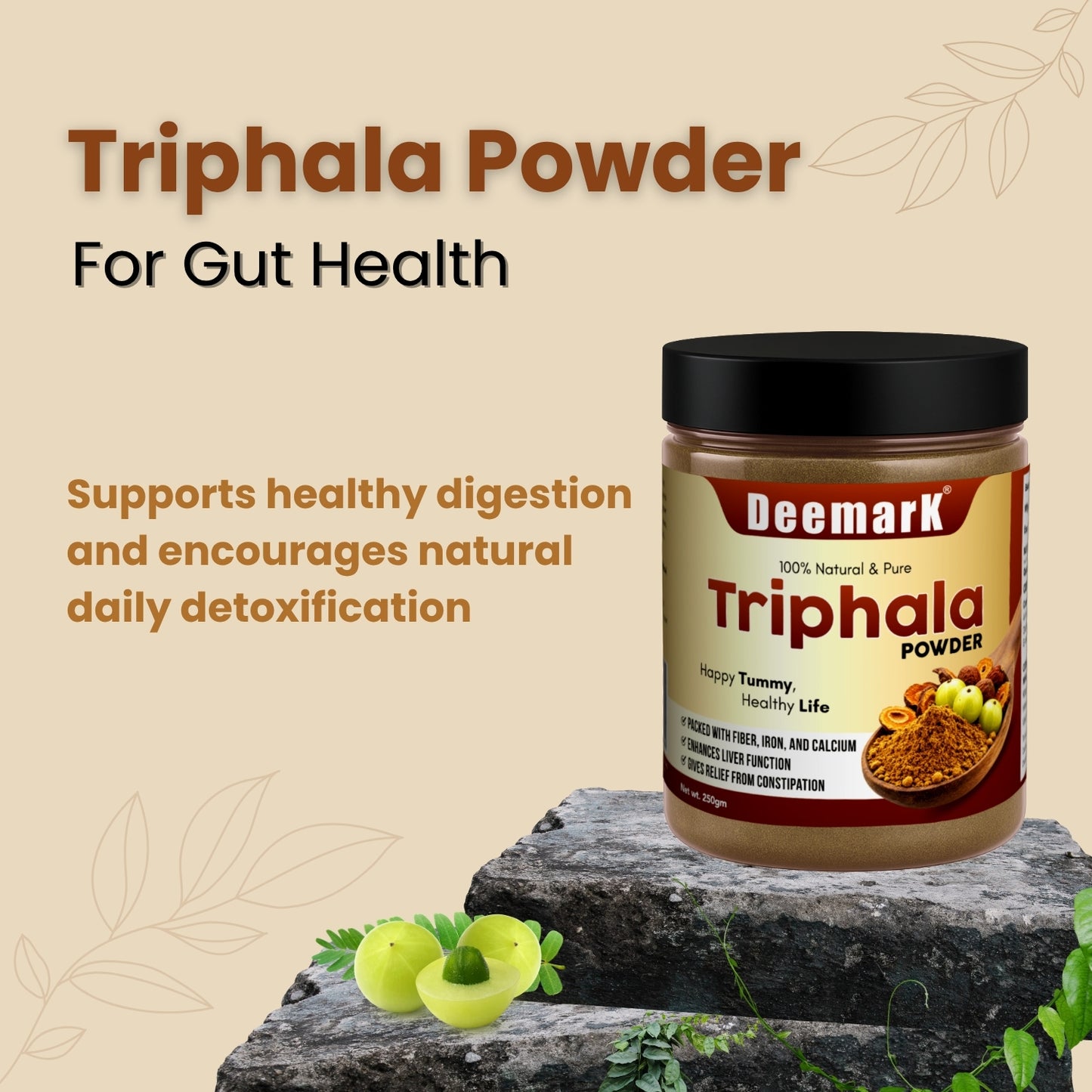 Deemark Triphala Powder -100% natural & pure product for healthy life