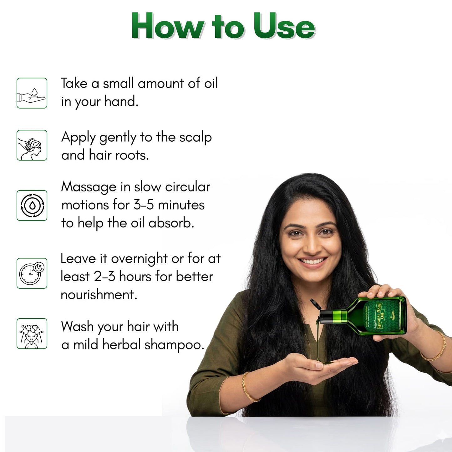 Herbal Hair Oil to Control Dandruff & Hair Fall