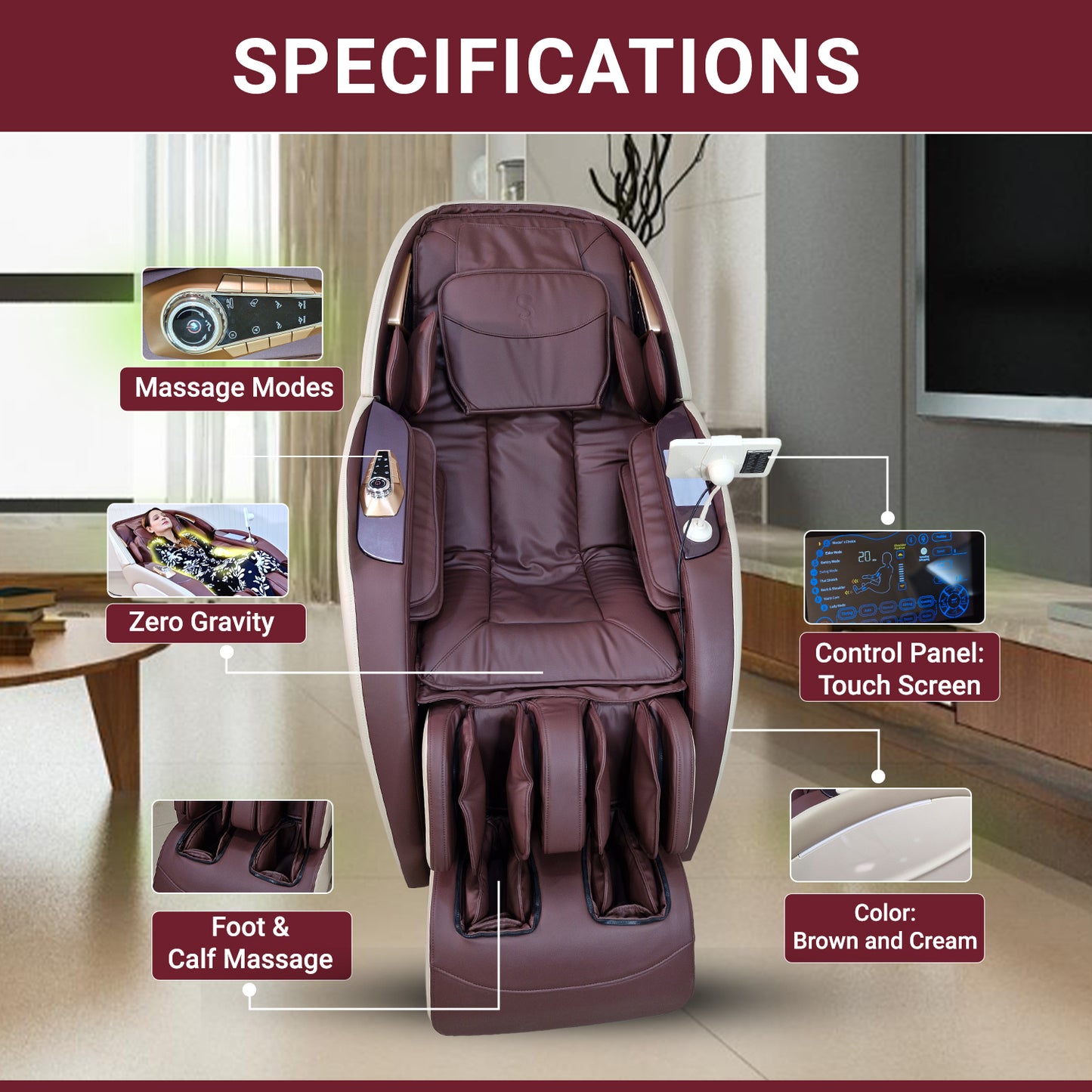 Deemark Massage Chair: Ultimate Comfort and Relaxation ( SB008 WLT3266)