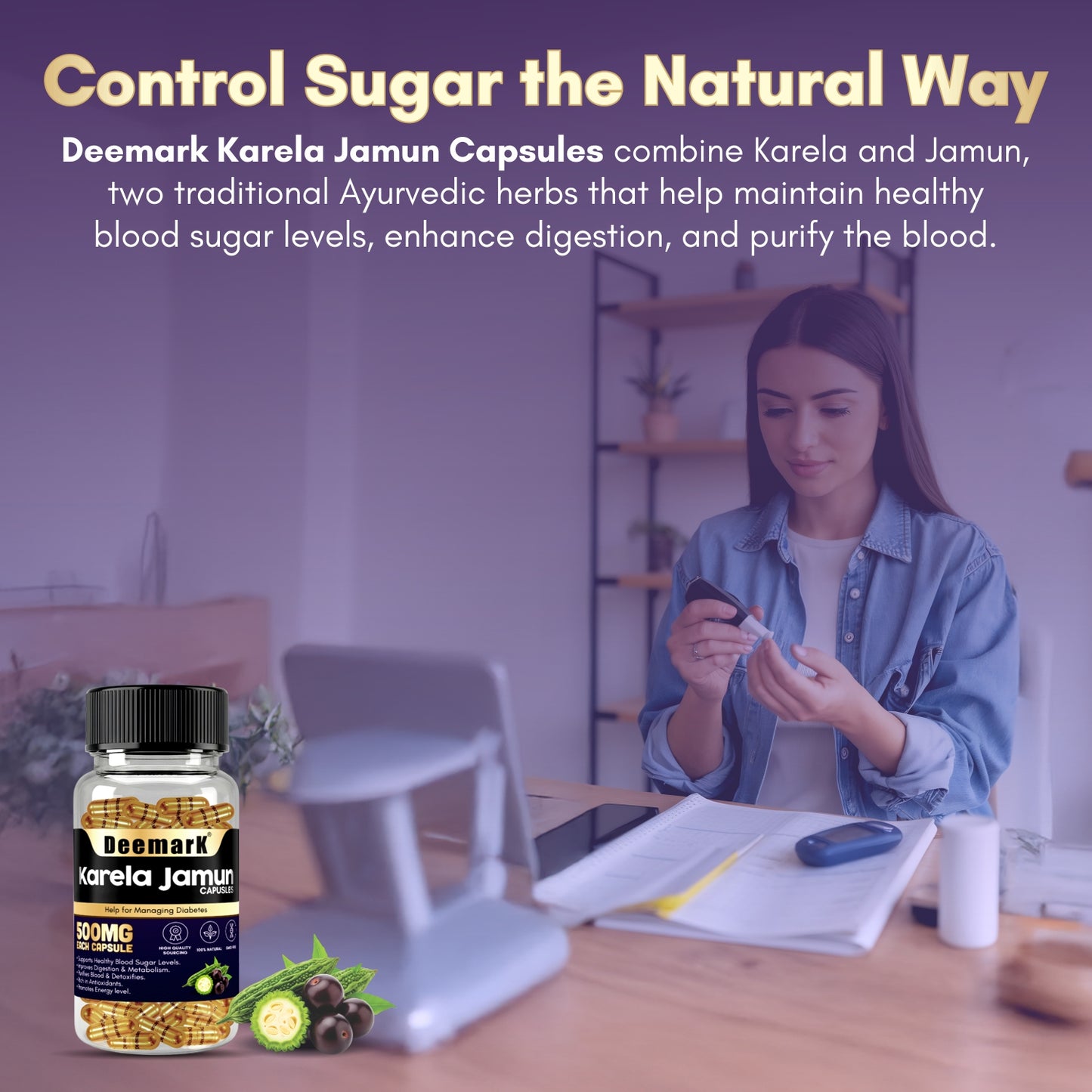 Deemark Karela Jamun Capsules