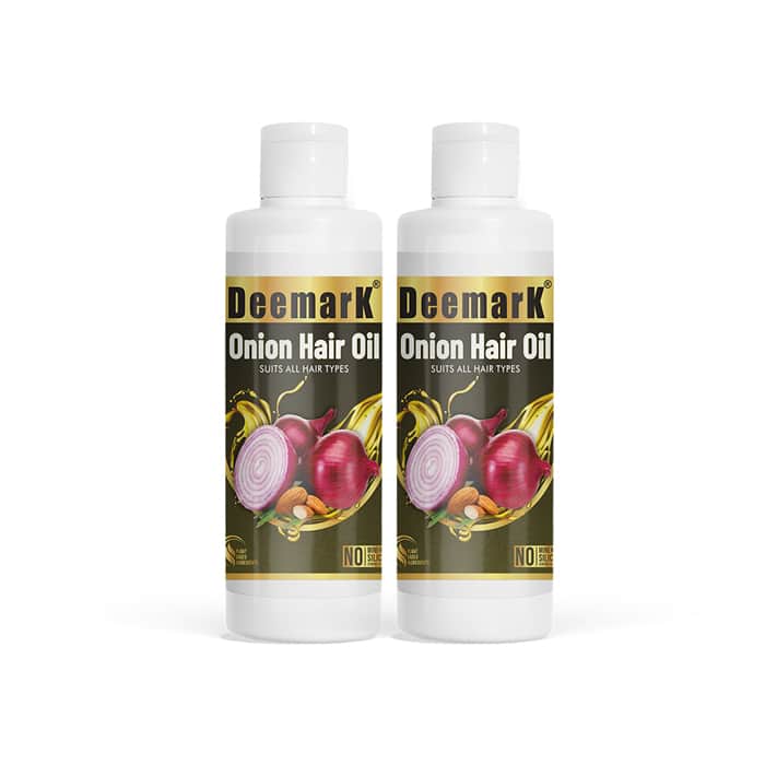 Two bottles of Deemark Onion Hair Oil (100ml x 2)