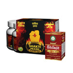 Shakti Prash and Shilajit Gold  - Ayurvedic Supplement Combo for Strength, Power, and Long-term Pleasure