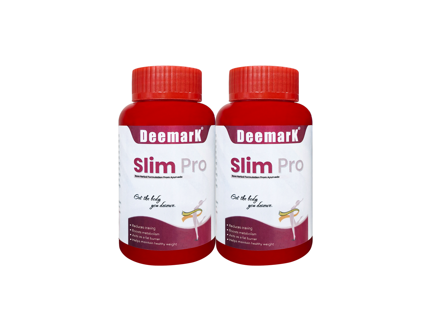 Deemark Slim Pro Ayurvedic Weight Loss Supplement | Natural Fat Burner | Metabolism Booster for Men & Women