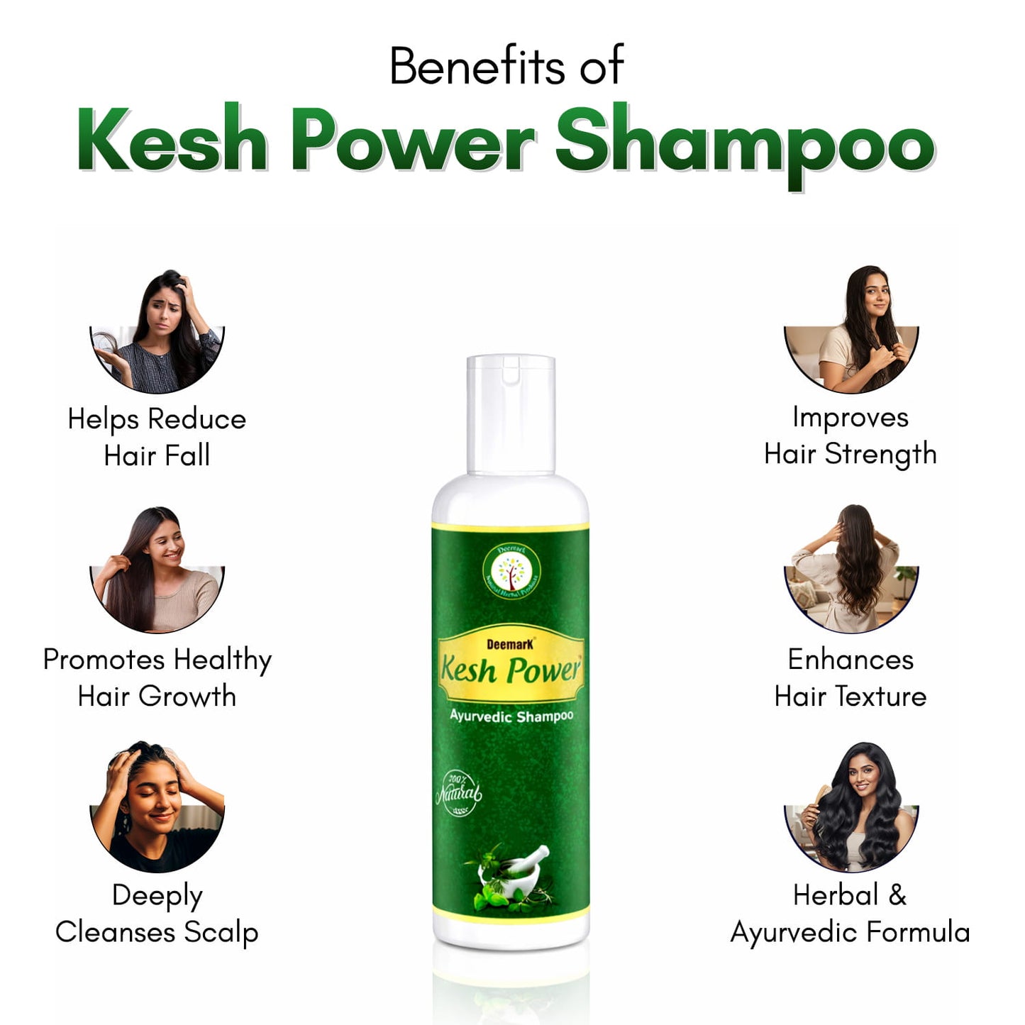Kesh Power Ayurvedic Shampoo To Control Hair Fall & Dandruff