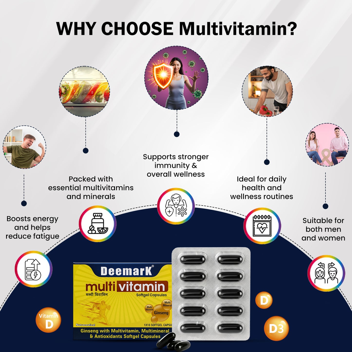 Deemark Daily Multivitamin Softgel Capsules